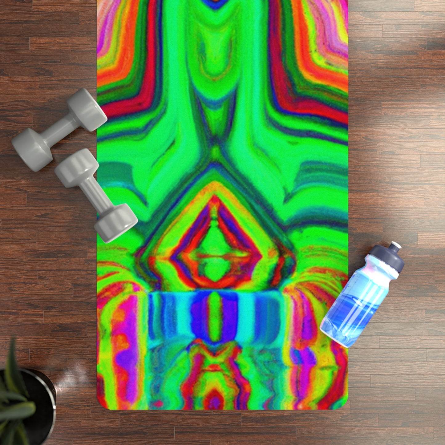 Monsieur Dharma Shankar - Psychedelic Yoga Exercise Workout Mat - 24″ x 68"