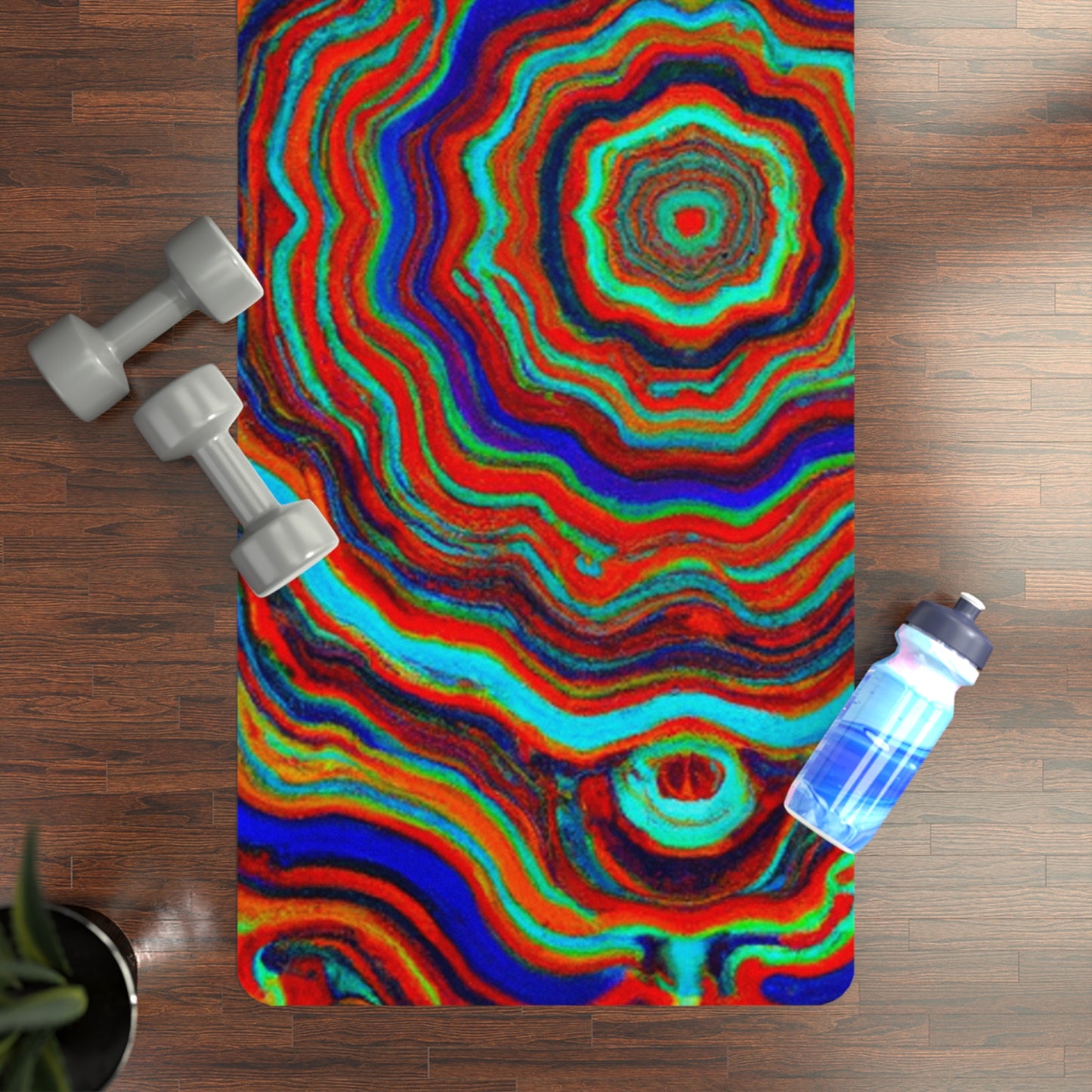 Miles Emberlight - Psychedelic Yoga Exercise Workout Mat - 24″ x 68"