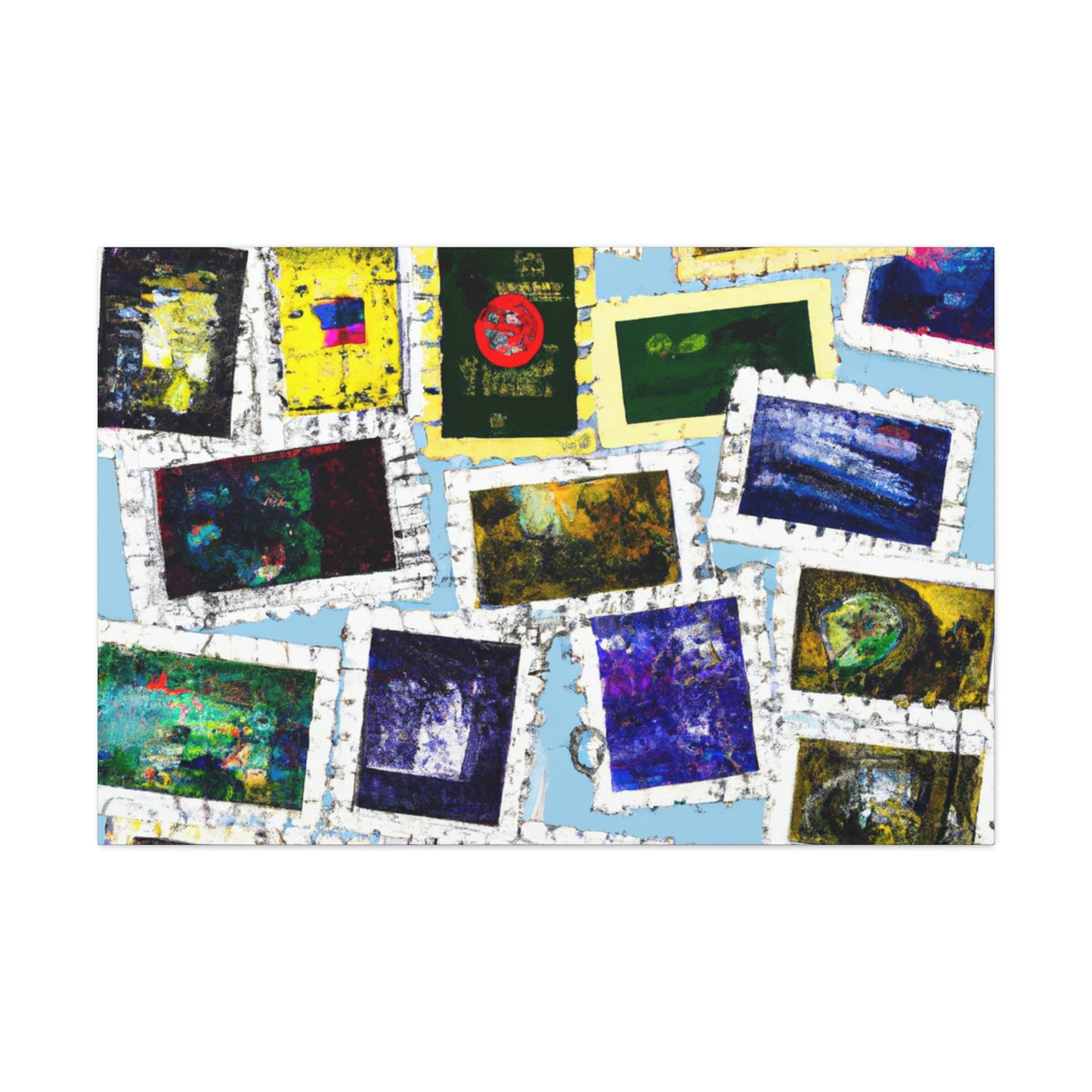"Global Expressions" - Postage Stamp Collector Canvas Wall Art