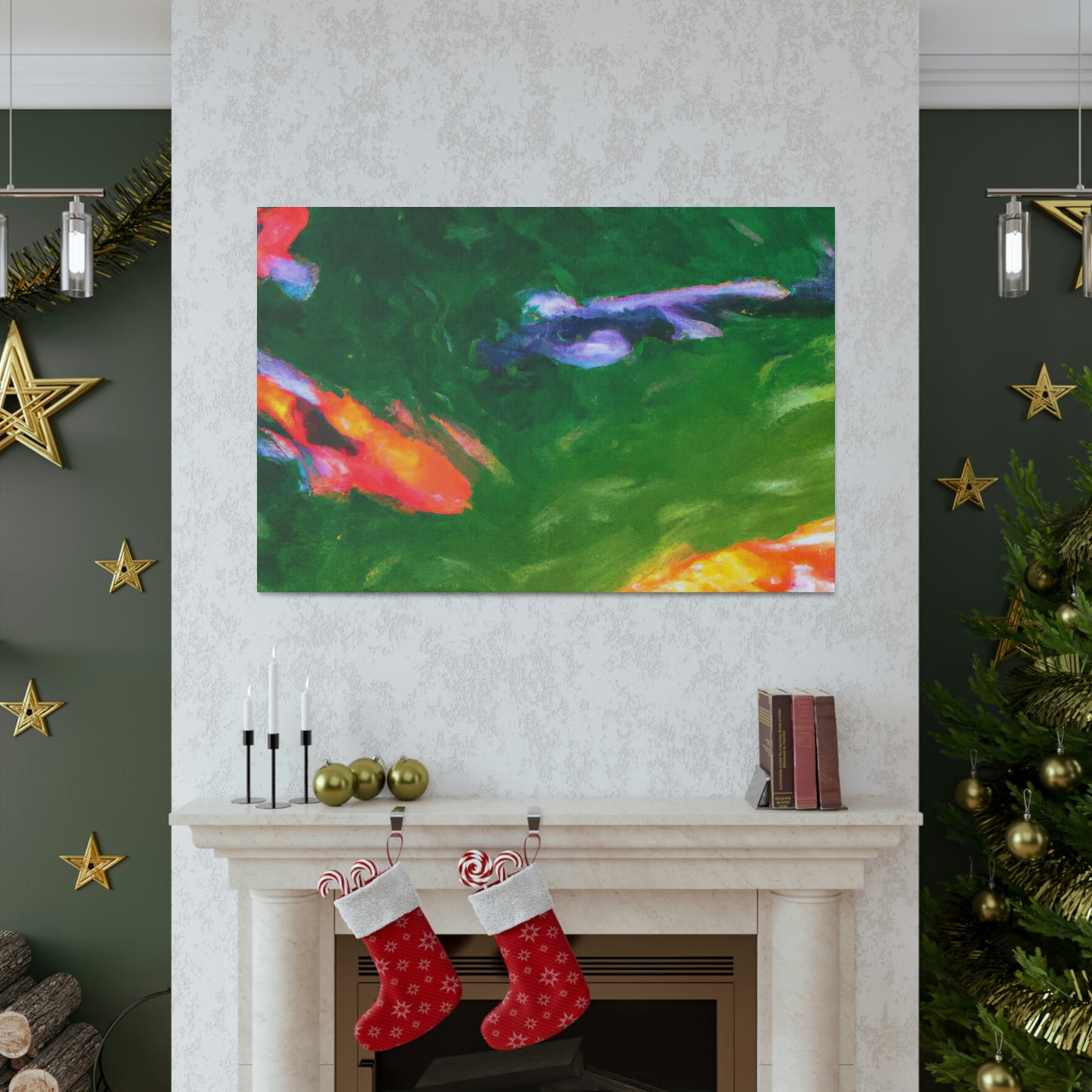 Johnna de la Poésie - Koi Fish Canvas Wall Art