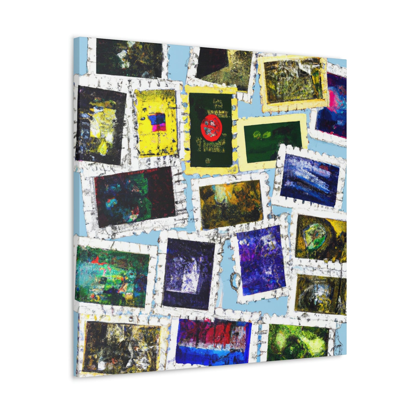"Global Expressions" - Postage Stamp Collector Canvas Wall Art