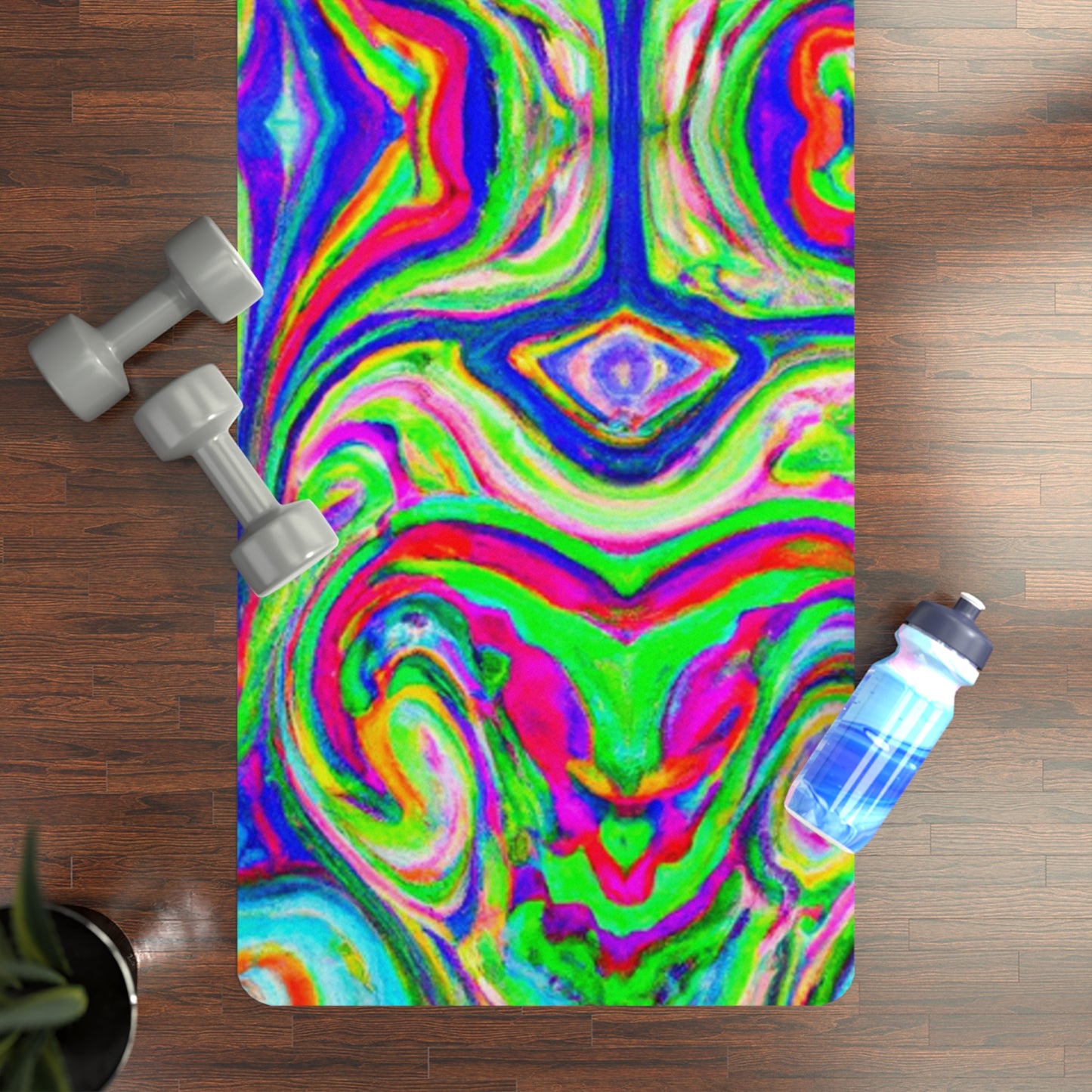 Ravi Shankar Prasad - Psychedelic Yoga Exercise Workout Mat - 24″ x 68"