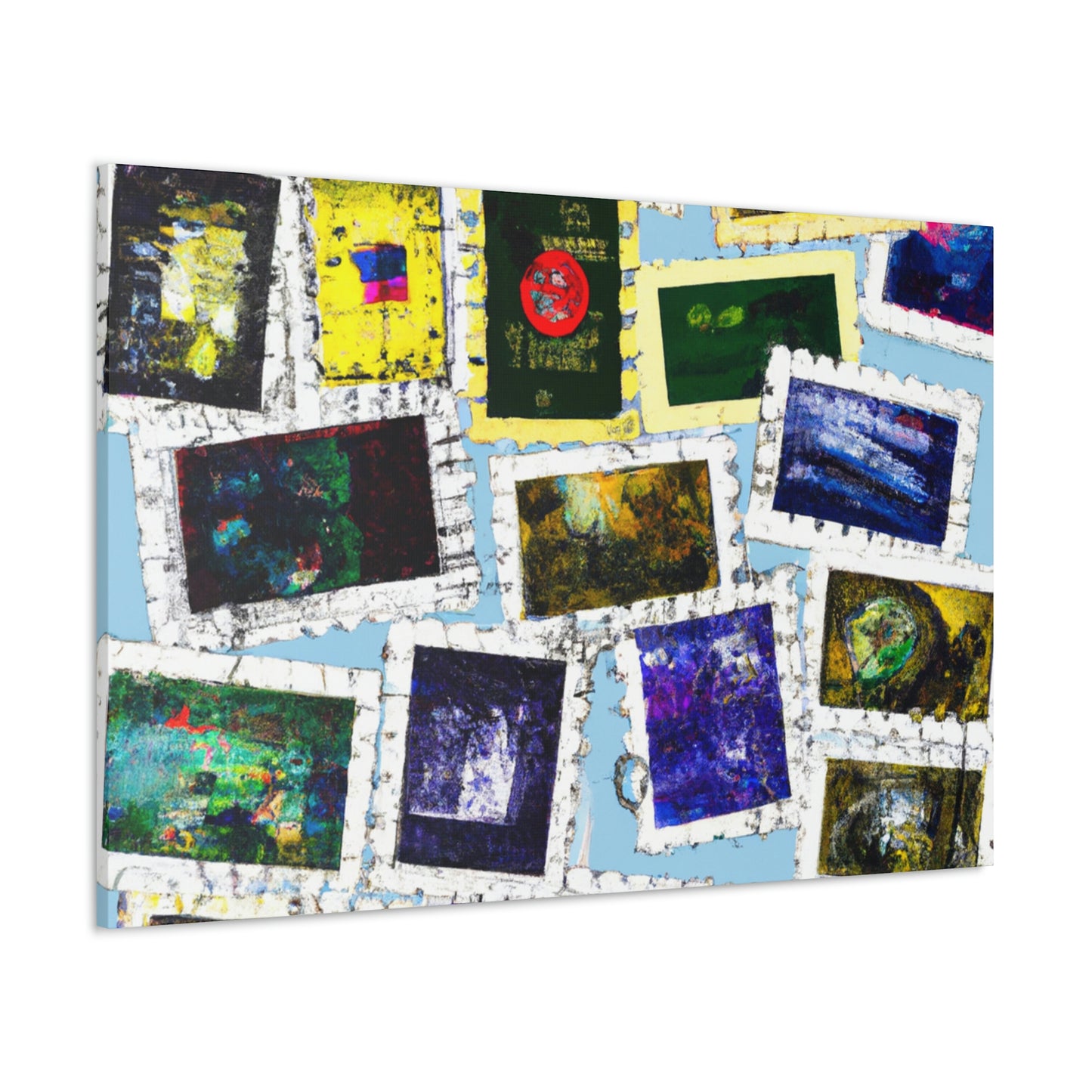 "Global Expressions" - Postage Stamp Collector Canvas Wall Art