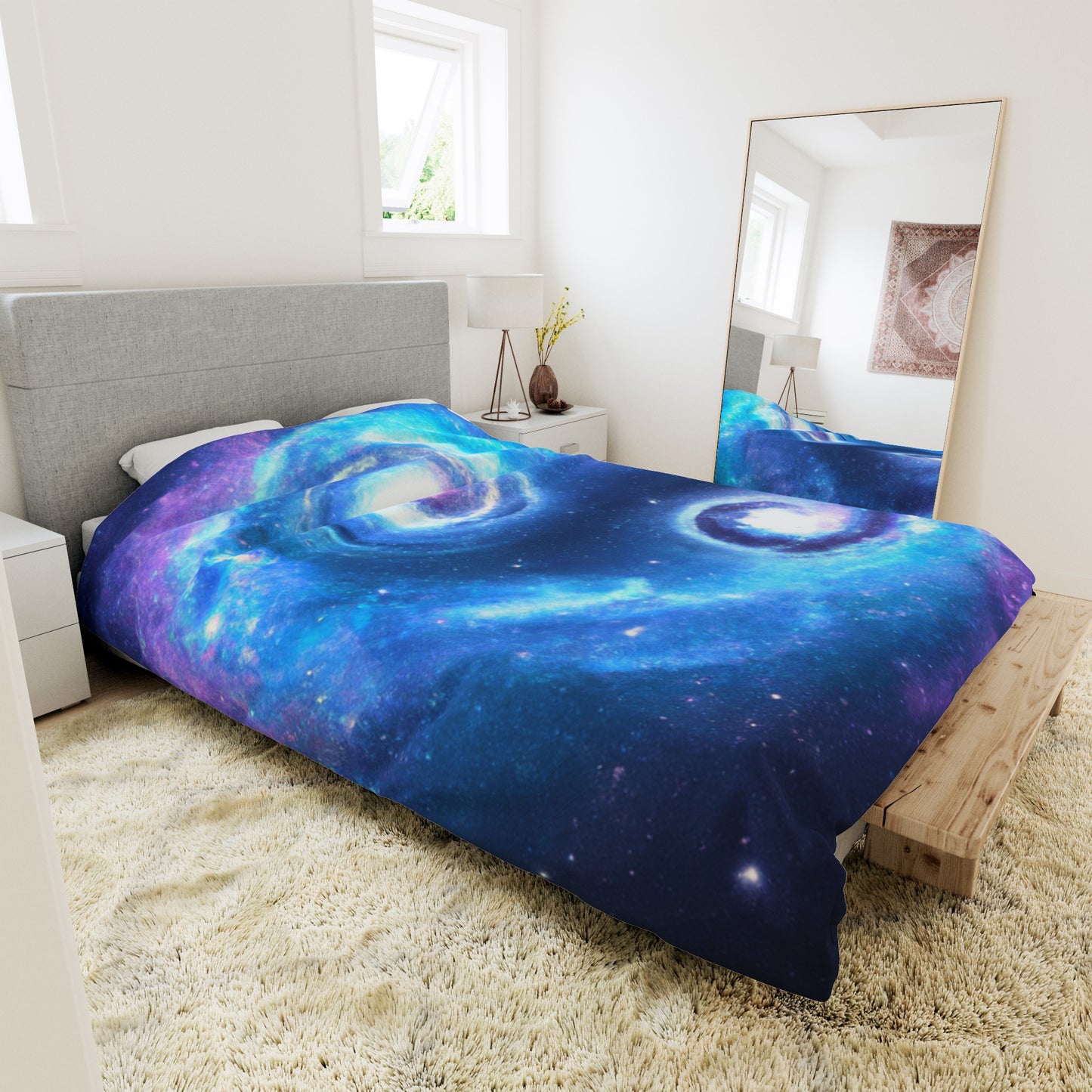 The Starry Dream of Amelia - Astronomy Duvet Bed Cover