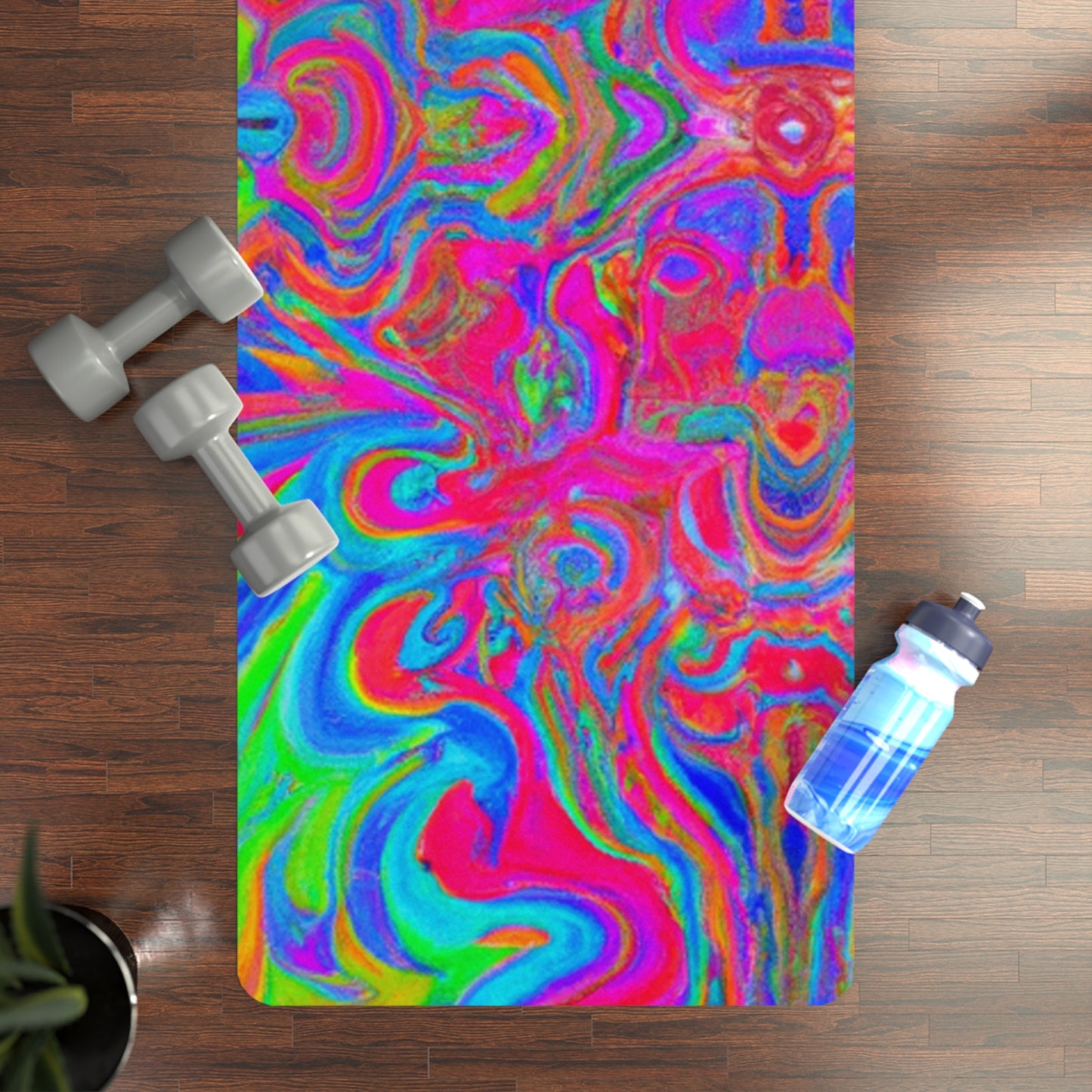 Amari Lakshmi - Psychedelic Yoga Exercise Workout Mat - 24″ x 68"