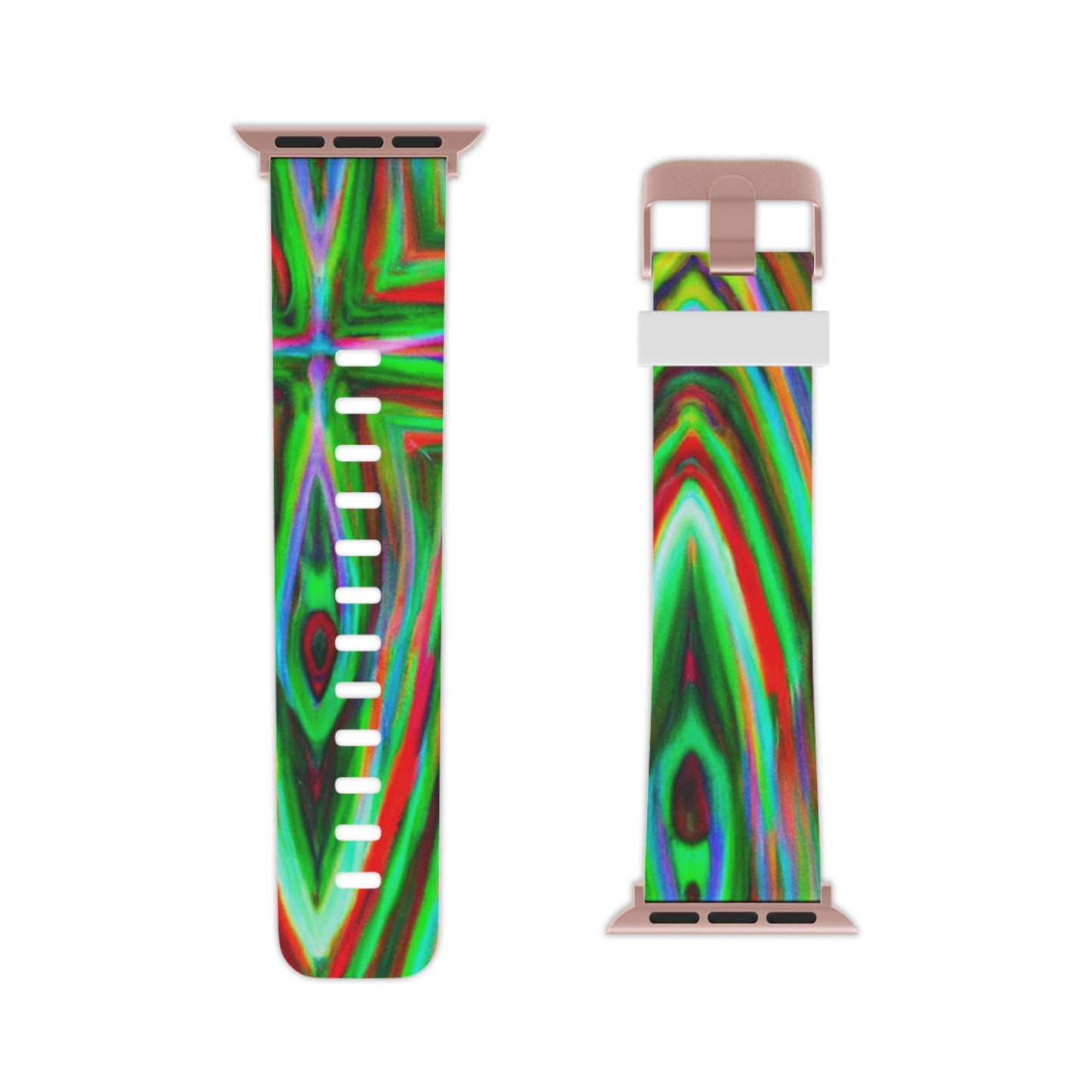 Edith Silverman - Trippy Hippy Boho Psychedelic Apple Wrist Watch Band