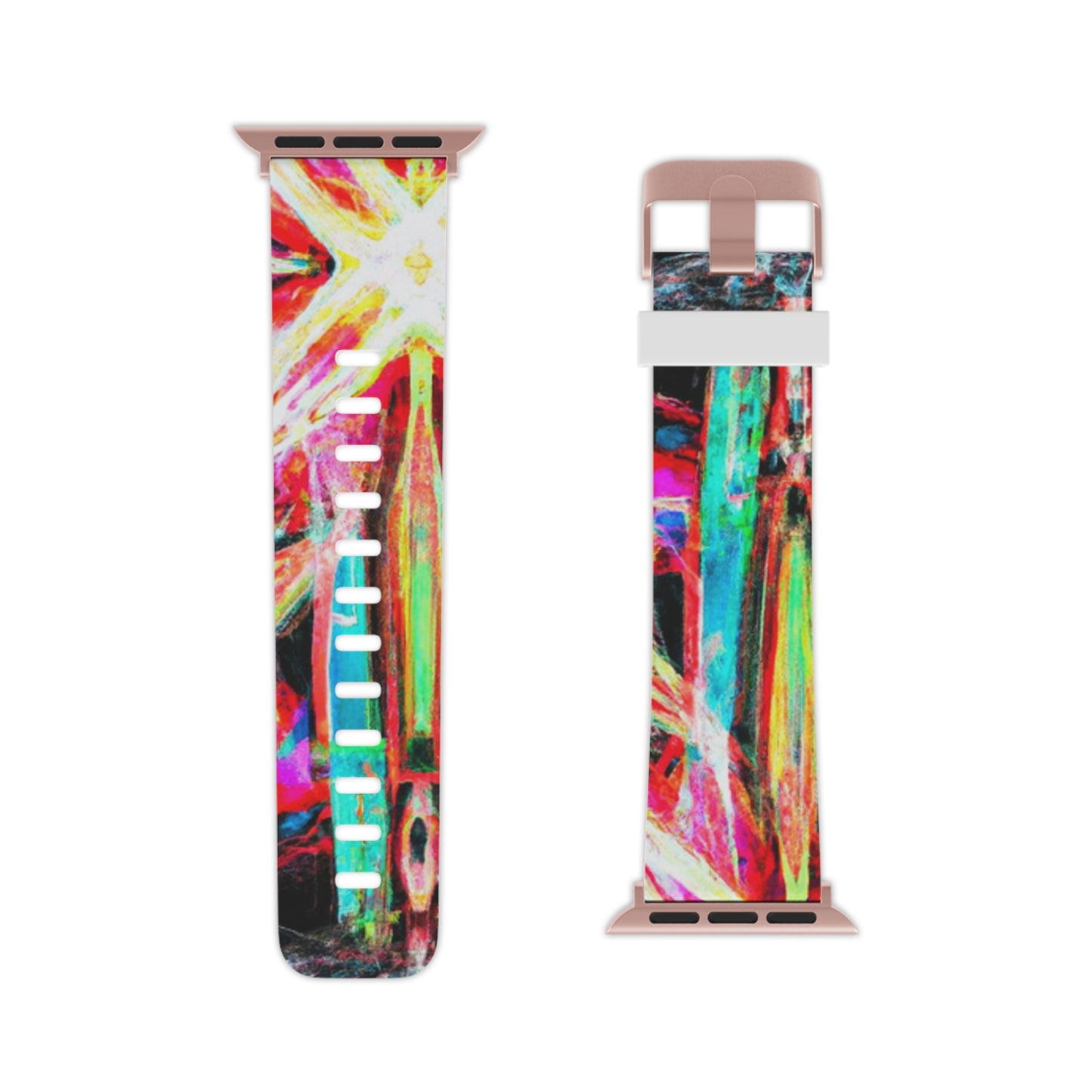 Herman Von Bezet - Trippy Hippy Boho Psychedelic Apple Wrist Watch Band