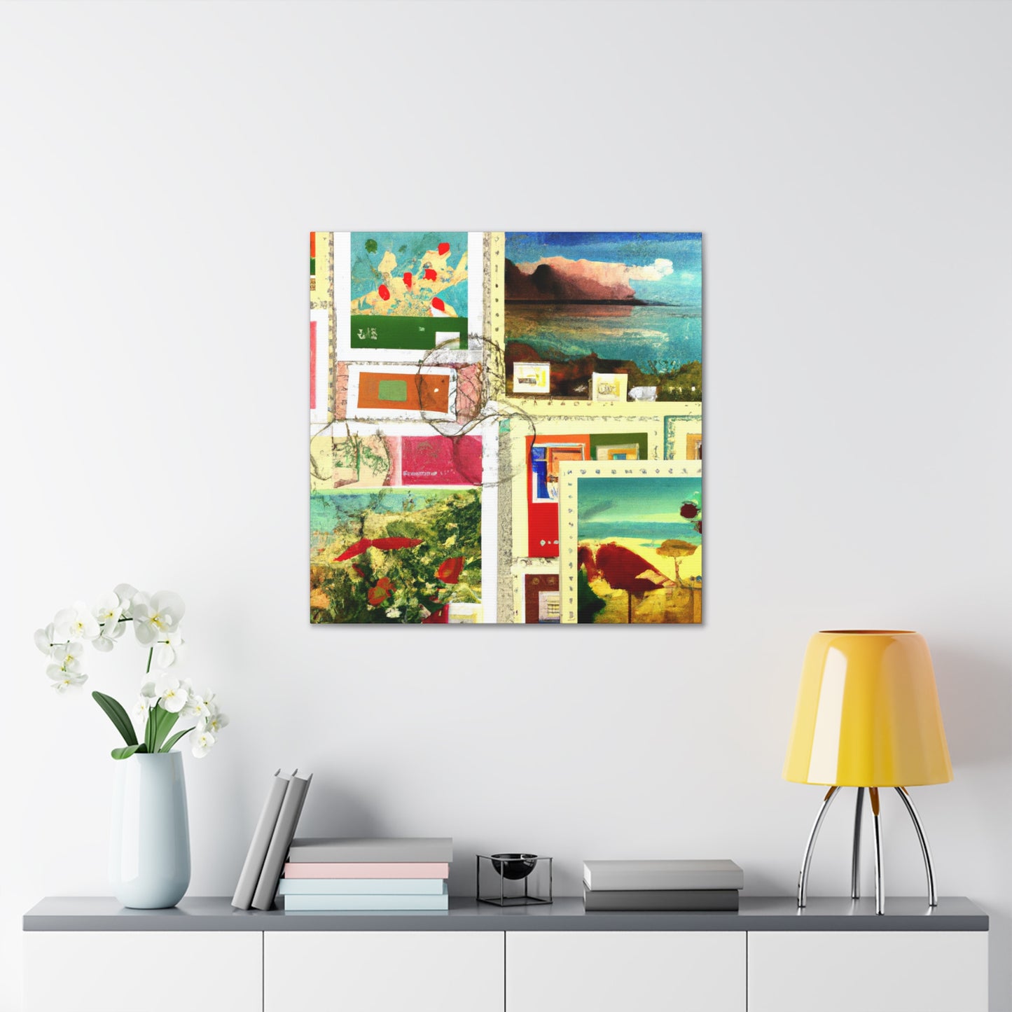 "Global Celebrations". - Postage Stamp Collector Canvas Wall Art