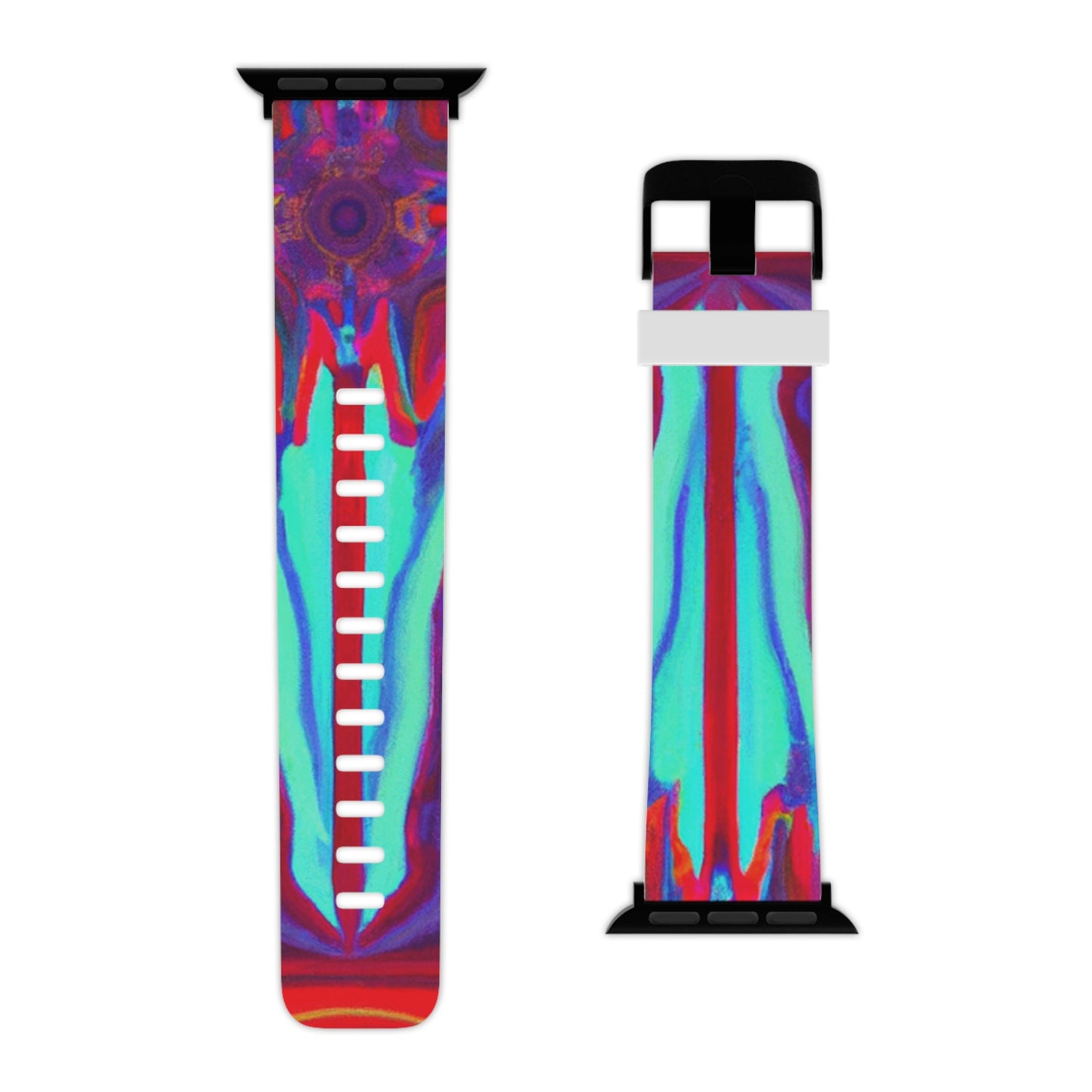 Hector Mueller - Trippy Hippy Boho Psychedelic Apple Wrist Watch Band