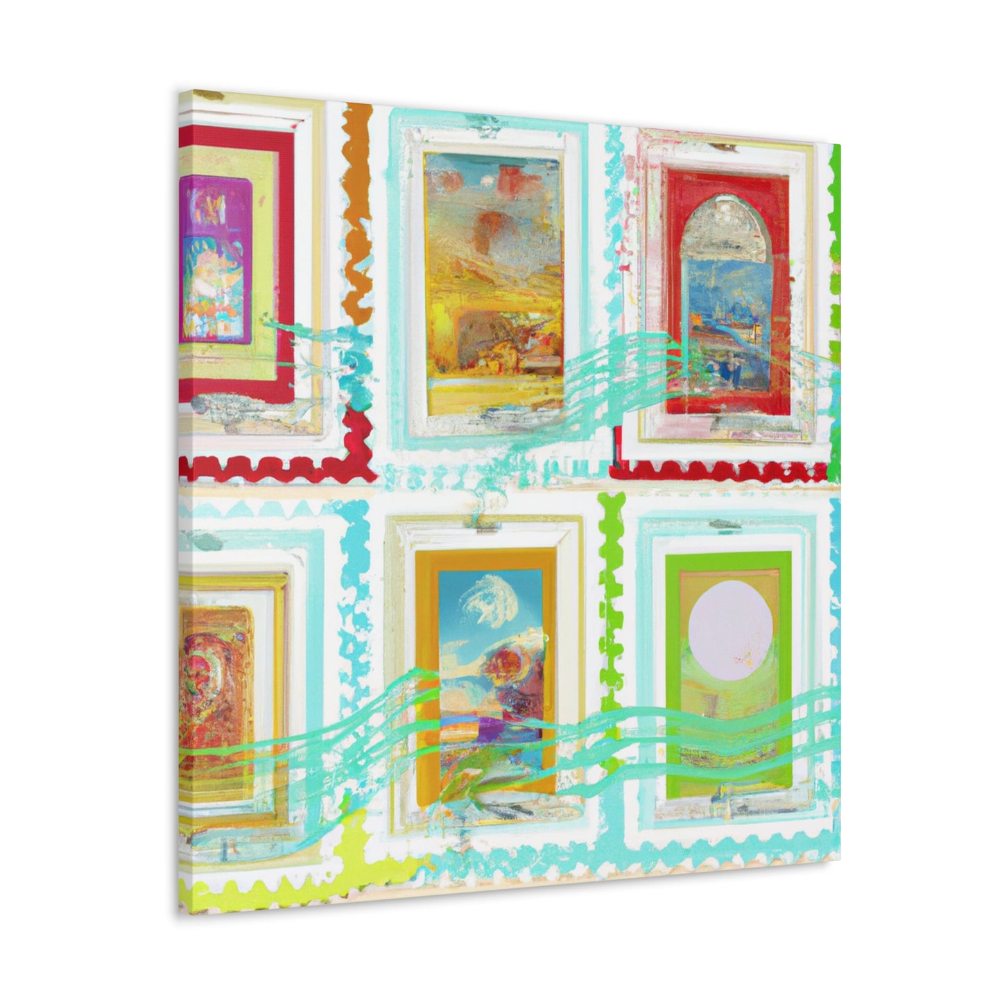 Global Forever Stamps - Postage Stamp Collector Canvas Wall Art