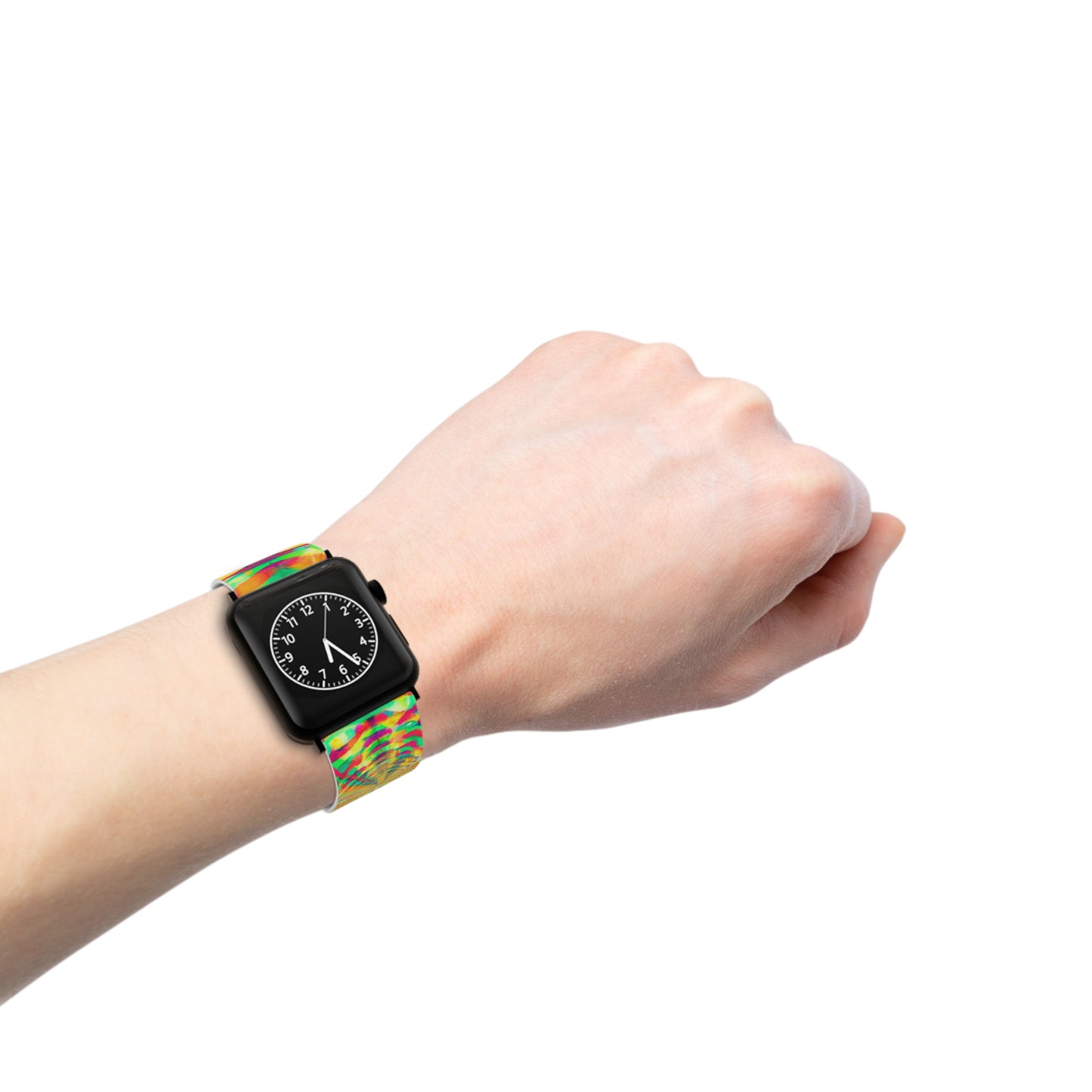 Gustave Pilloue - Trippy Hippy Boho Psychedelic Apple Wrist Watch Band