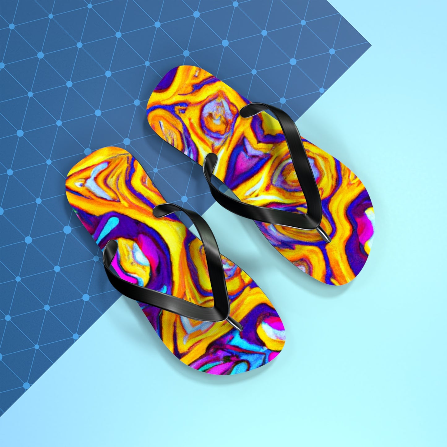 Hazel Stiles, Shoe Maker - Psychedelic Trippy Flip Flop Beach Sandals