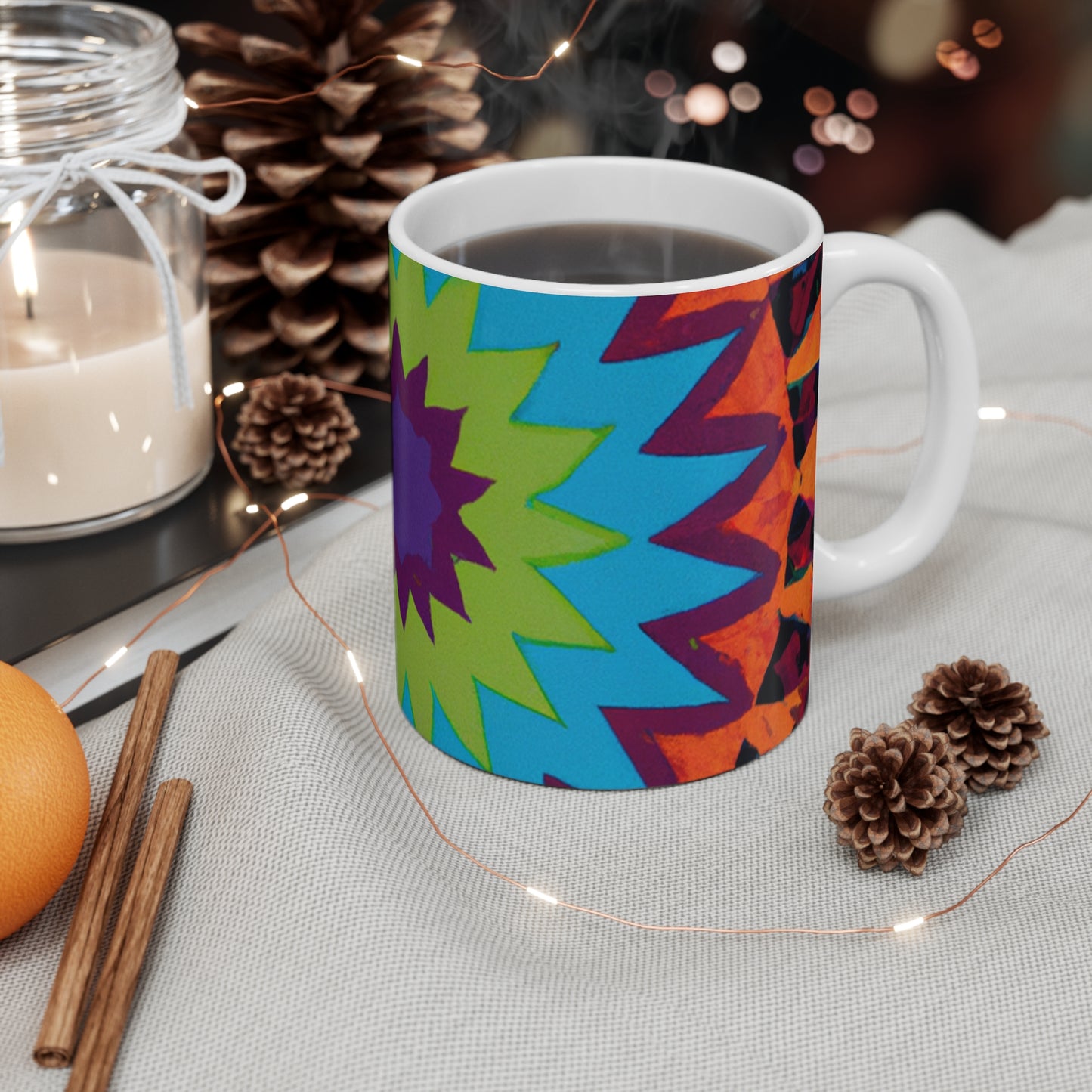 Ozzie's Java - Psychedelic Coffee Cup Mug 11 Ounce