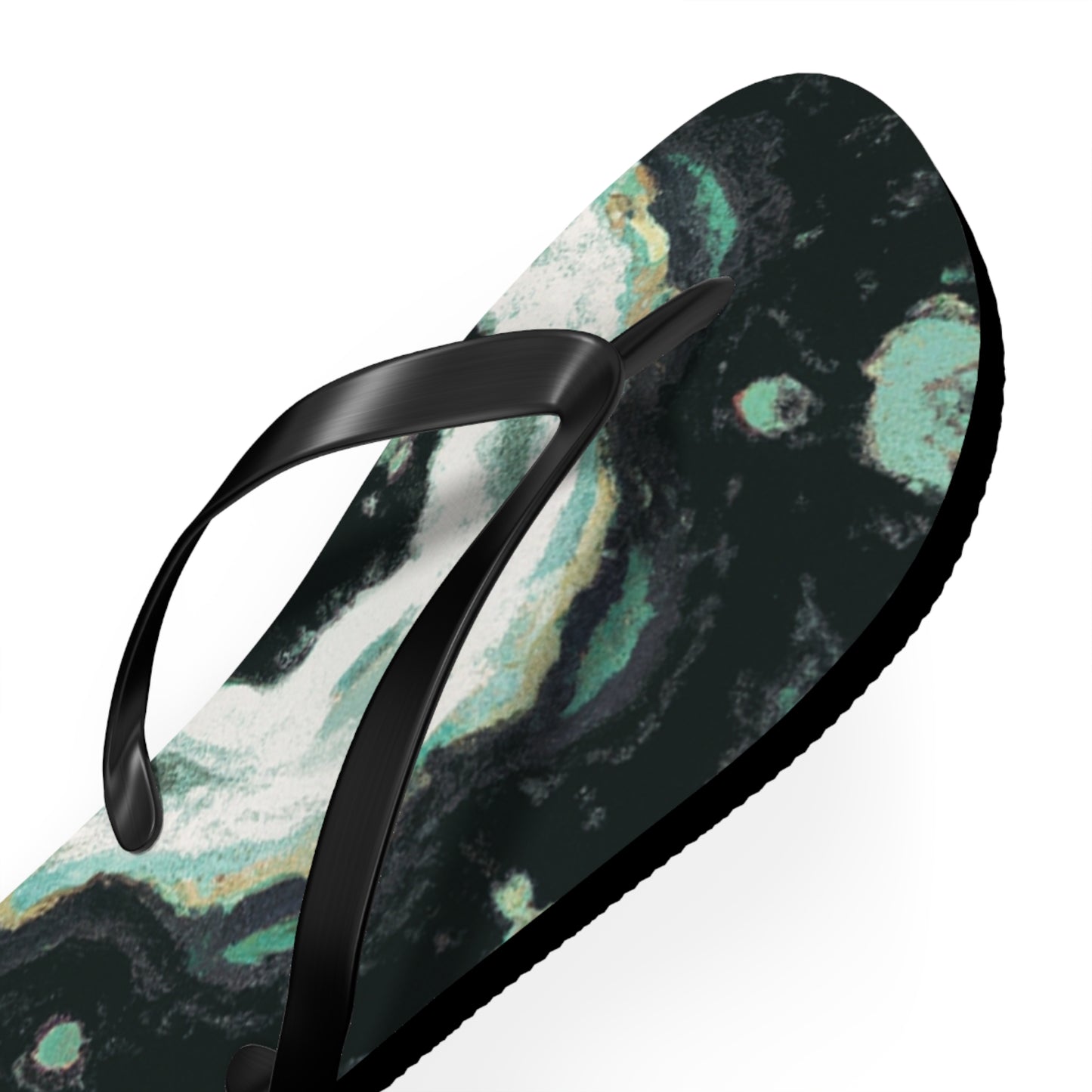 Abraham Leathercraft - Psychedelic Trippy Flip Flop Beach Sandals