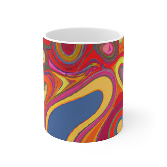 Wilma's Small Town Roasters - Psychedelic Coffee Cup Mug 11 Ounce