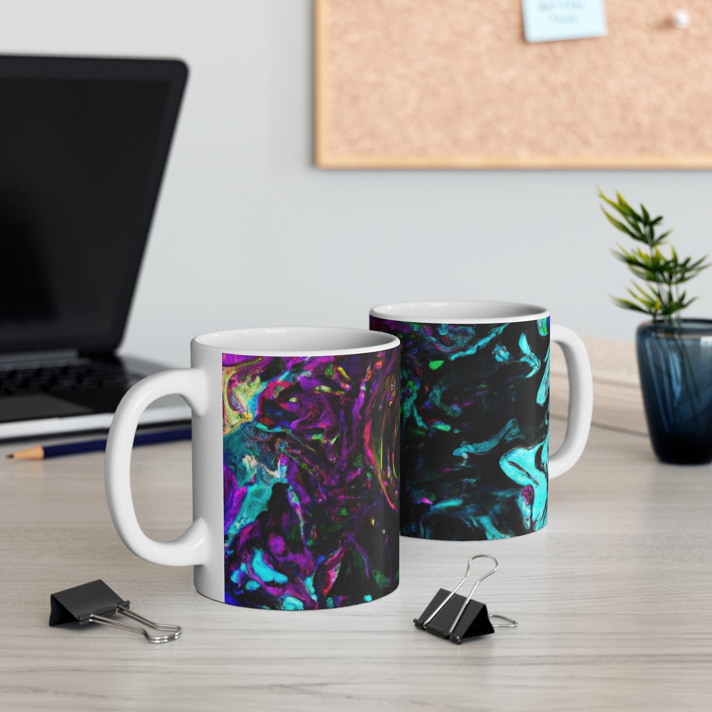 .

Freda's Fine Roasts - Psychedelic Coffee Cup Mug 11 Ounce