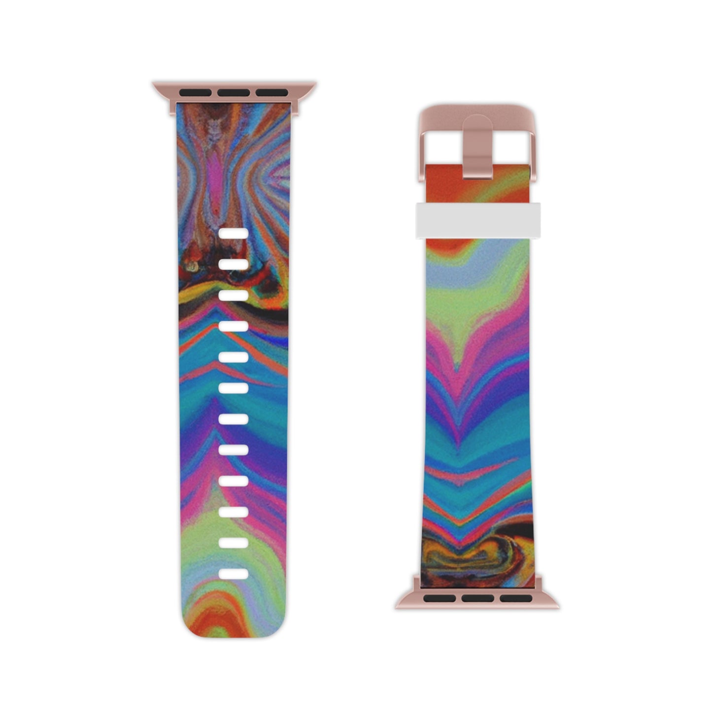 Juliette de Fleurier - Trippy Hippy Boho Psychedelic Apple Wrist Watch Band