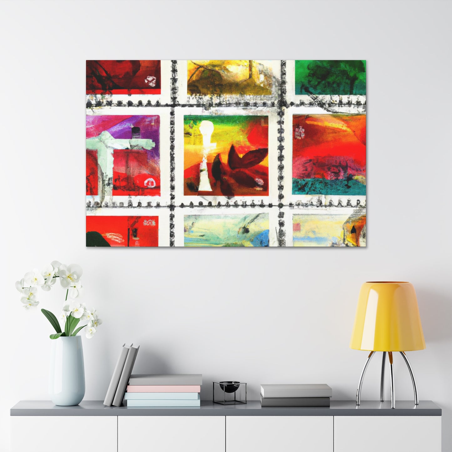 Global Forever Stamps. - Postage Stamp Collector Canvas Wall Art