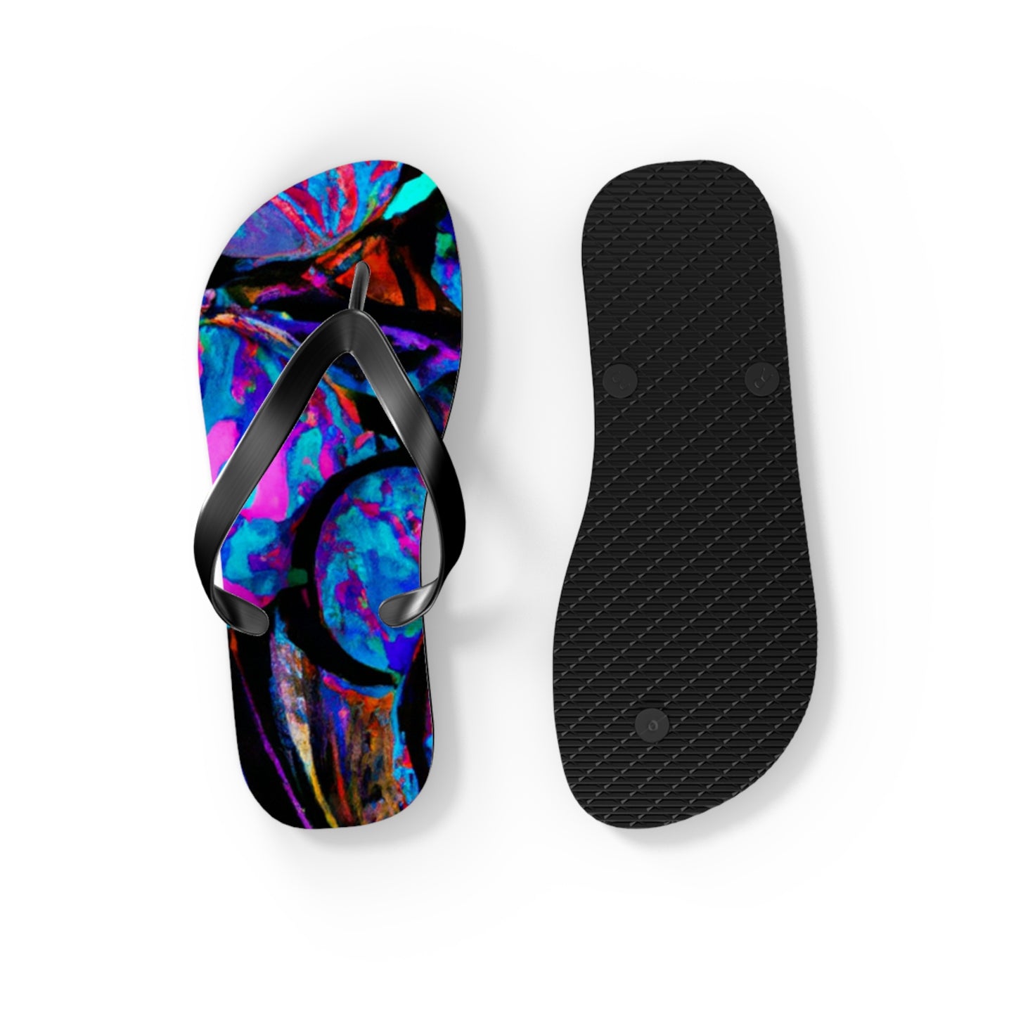 Caroline Craddock - Psychedelic Trippy Flip Flop Beach Sandals