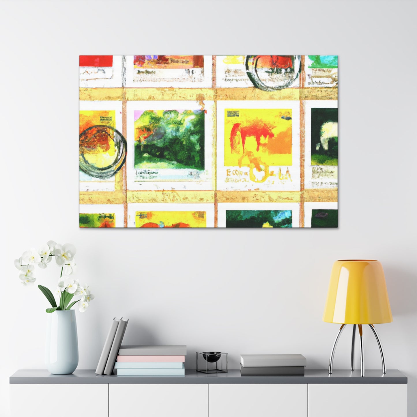 Global Stamp Collection - Postage Stamp Collector Canvas Wall Art