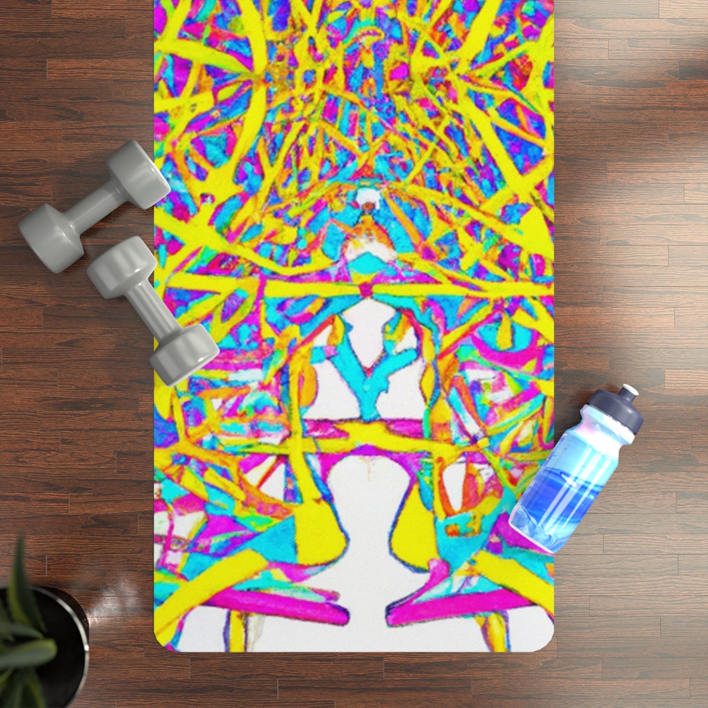 Shanti Anand - Psychedelic Yoga Exercise Workout Mat - 24″ x 68"