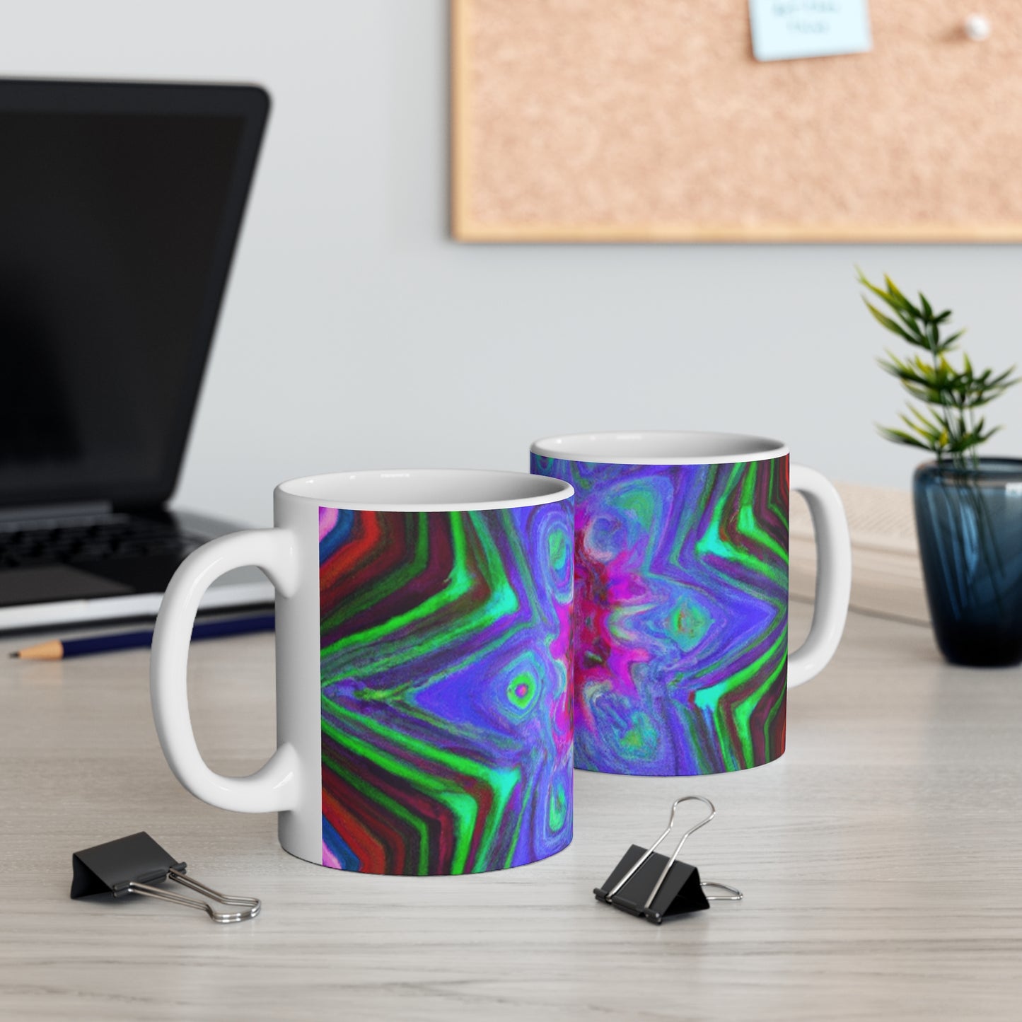 .

Cuppy Joe's Java - Psychedelic Coffee Cup Mug 11 Ounce