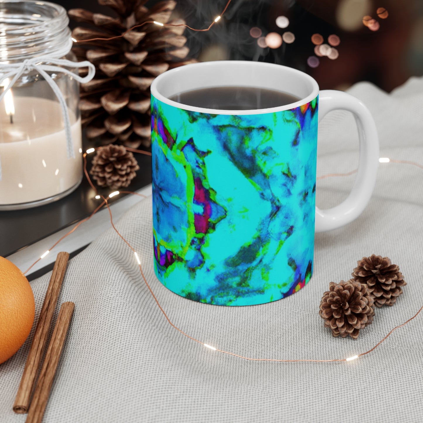 Geneva's Gourmet Coffee - Psychedelic Coffee Cup Mug 11 Ounce