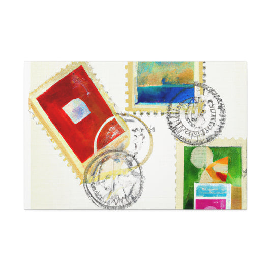 Global Wonders Collection - Postage Stamp Collector Canvas Wall Art