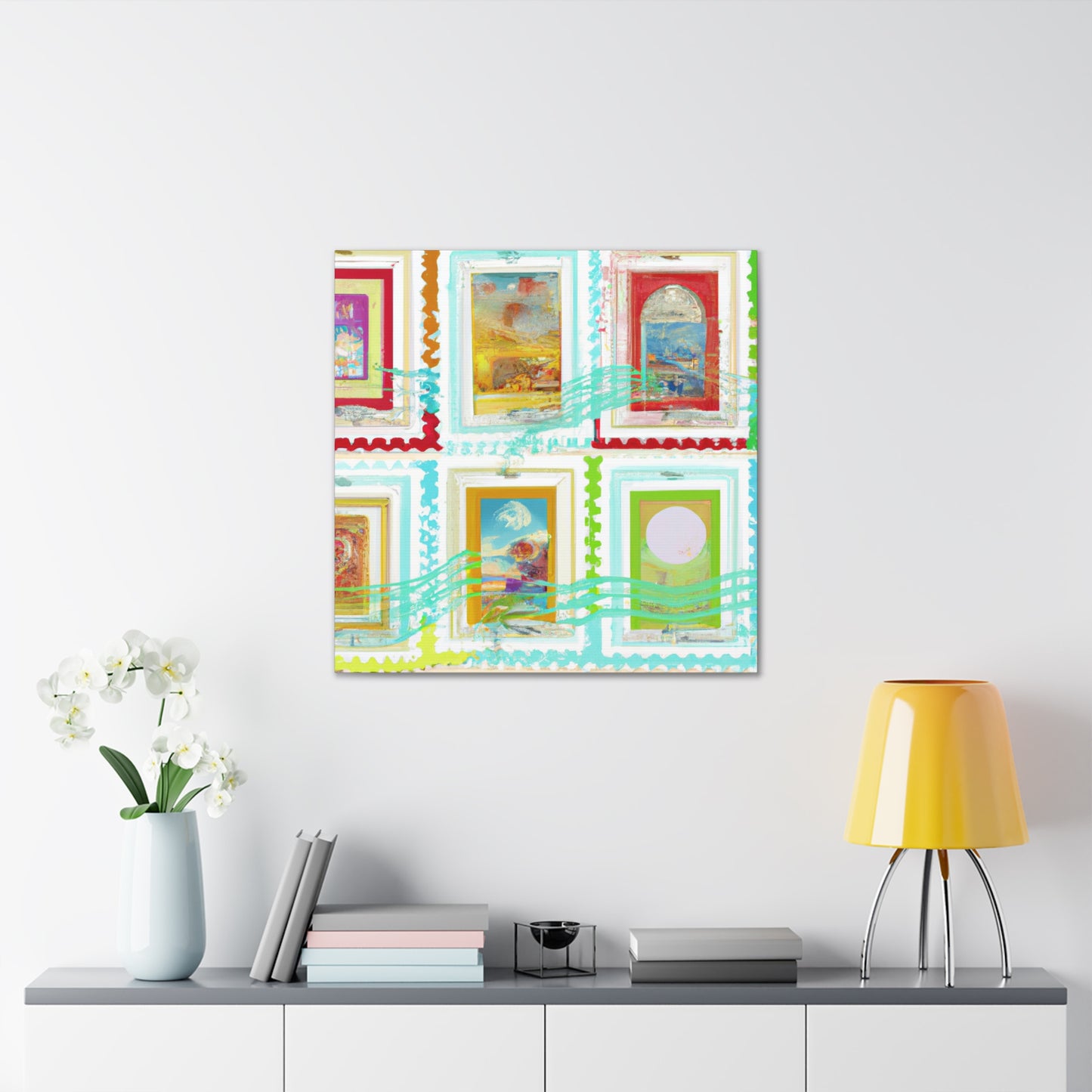 Global Forever Stamps - Postage Stamp Collector Canvas Wall Art