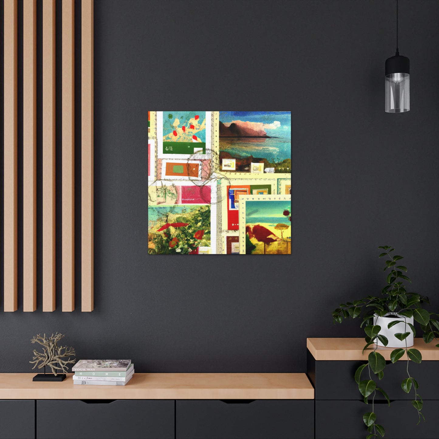 "Global Celebrations". - Postage Stamp Collector Canvas Wall Art