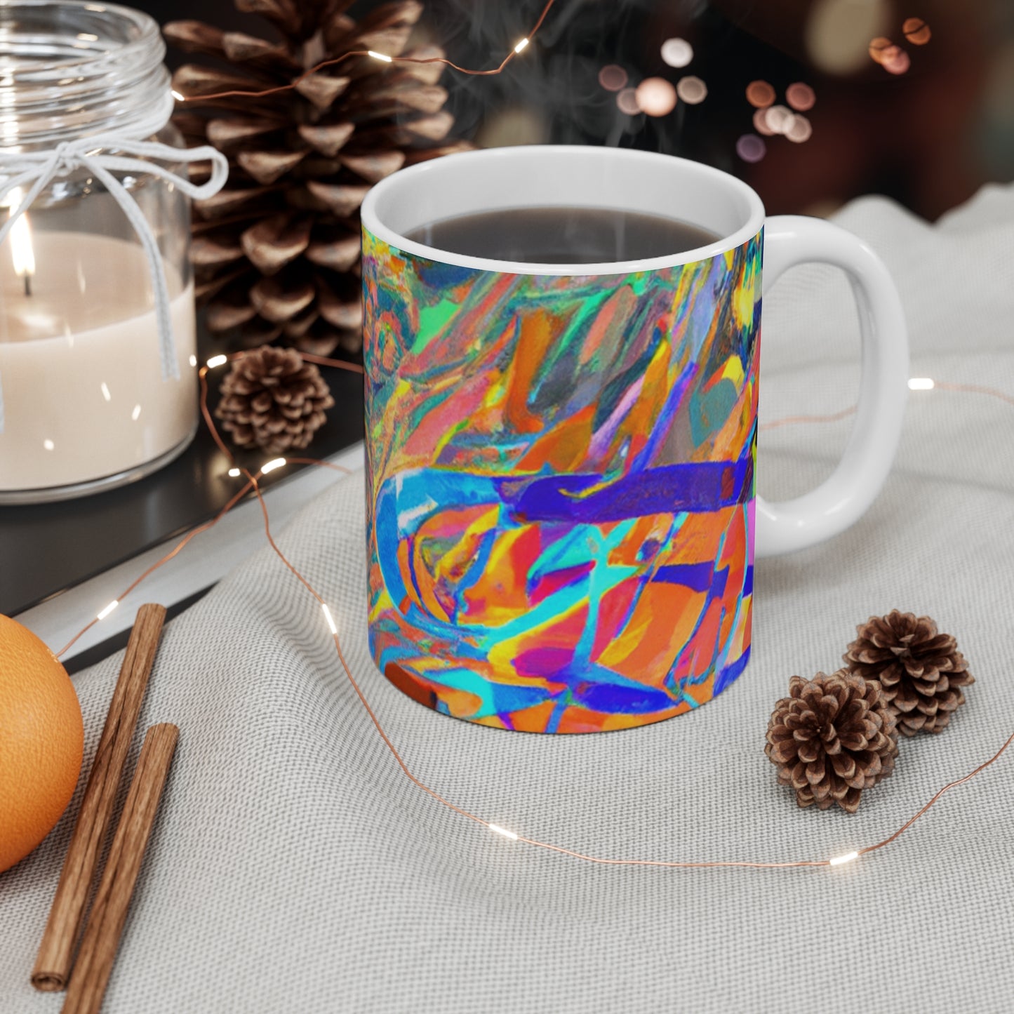 Eddison's Exquisite Espresso - Psychedelic Coffee Cup Mug 11 Ounce