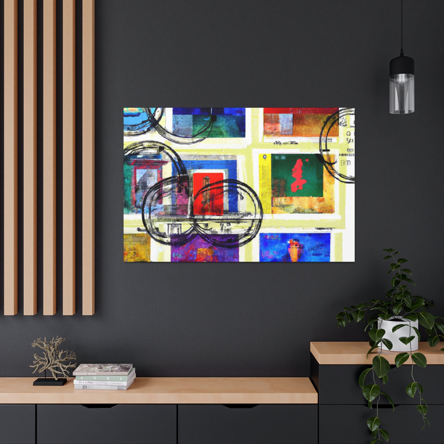 "Global Wonders of Nature" - Postage Stamp Collector Canvas Wall Art