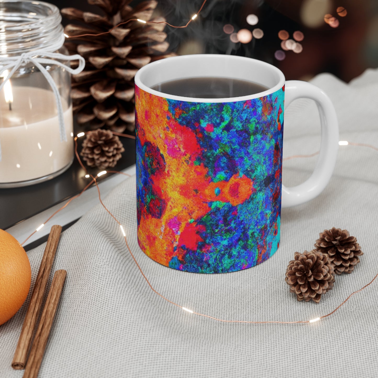 Robusta's Roasts & Joe's Java - Psychedelic Coffee Cup Mug 11 Ounce