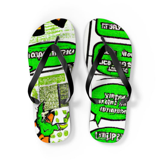 Super-John the Inescapable - Comics Collector Flip Flop Beach Sandals