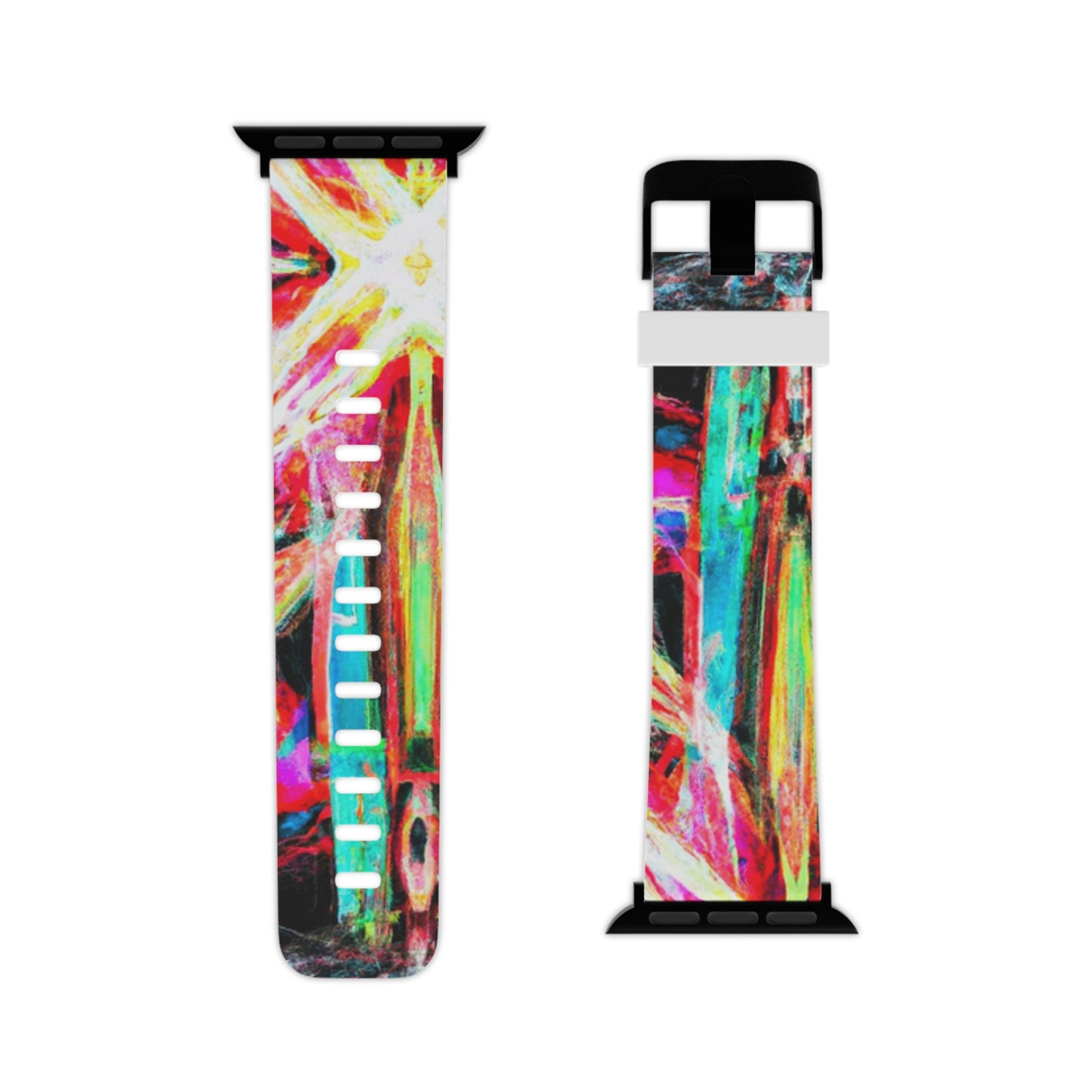 Herman Von Bezet - Trippy Hippy Boho Psychedelic Apple Wrist Watch Band