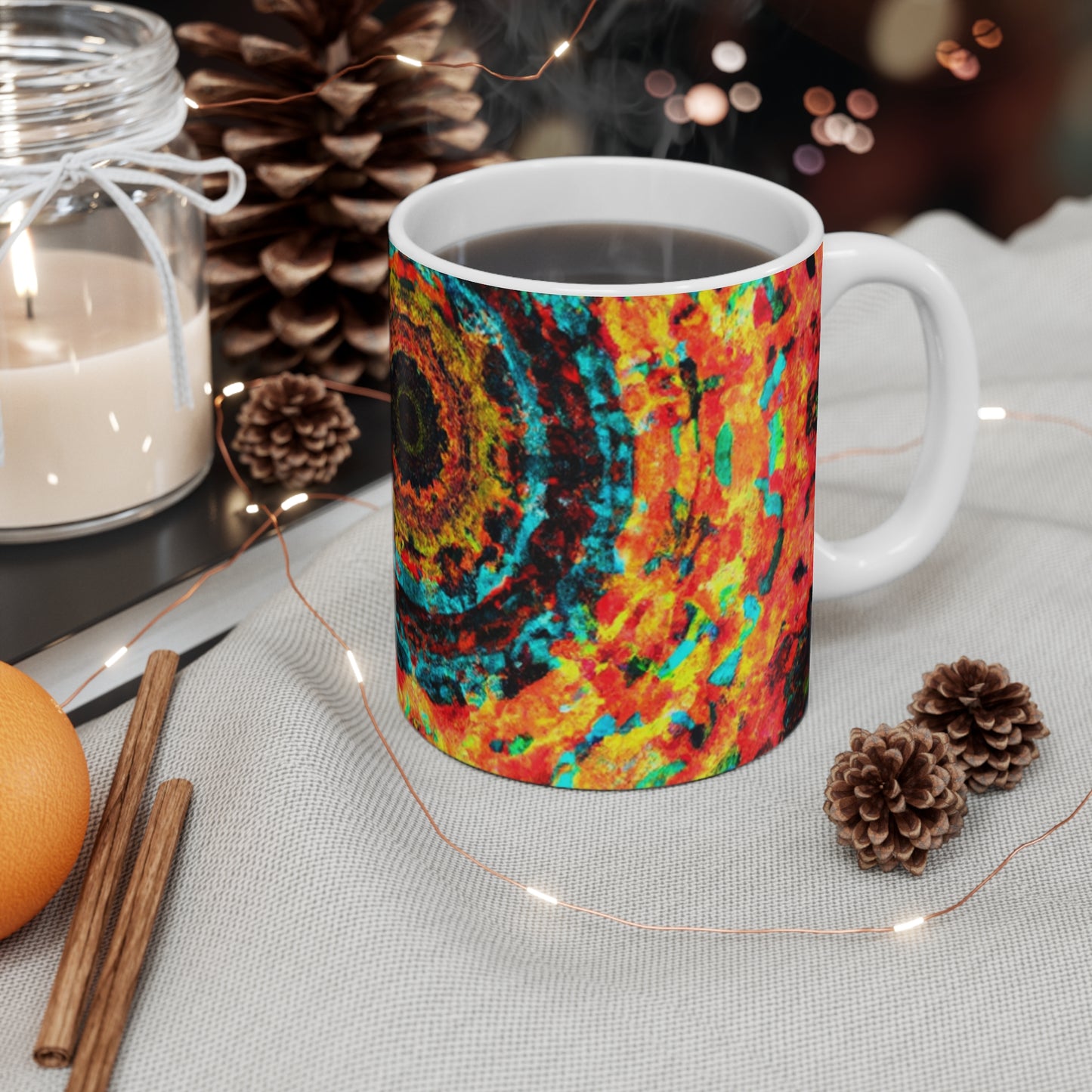 Aurora's Coffee Roasters - Psychedelic Coffee Cup Mug 11 Ounce