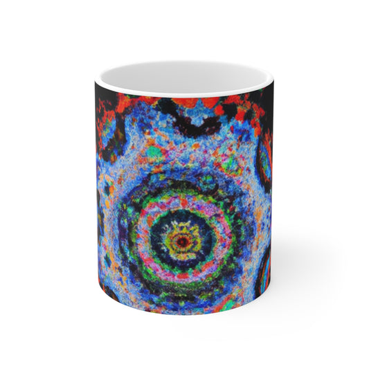 Bertha's Blend Coffee Roasters - Psychedelic Coffee Cup Mug 11 Ounce