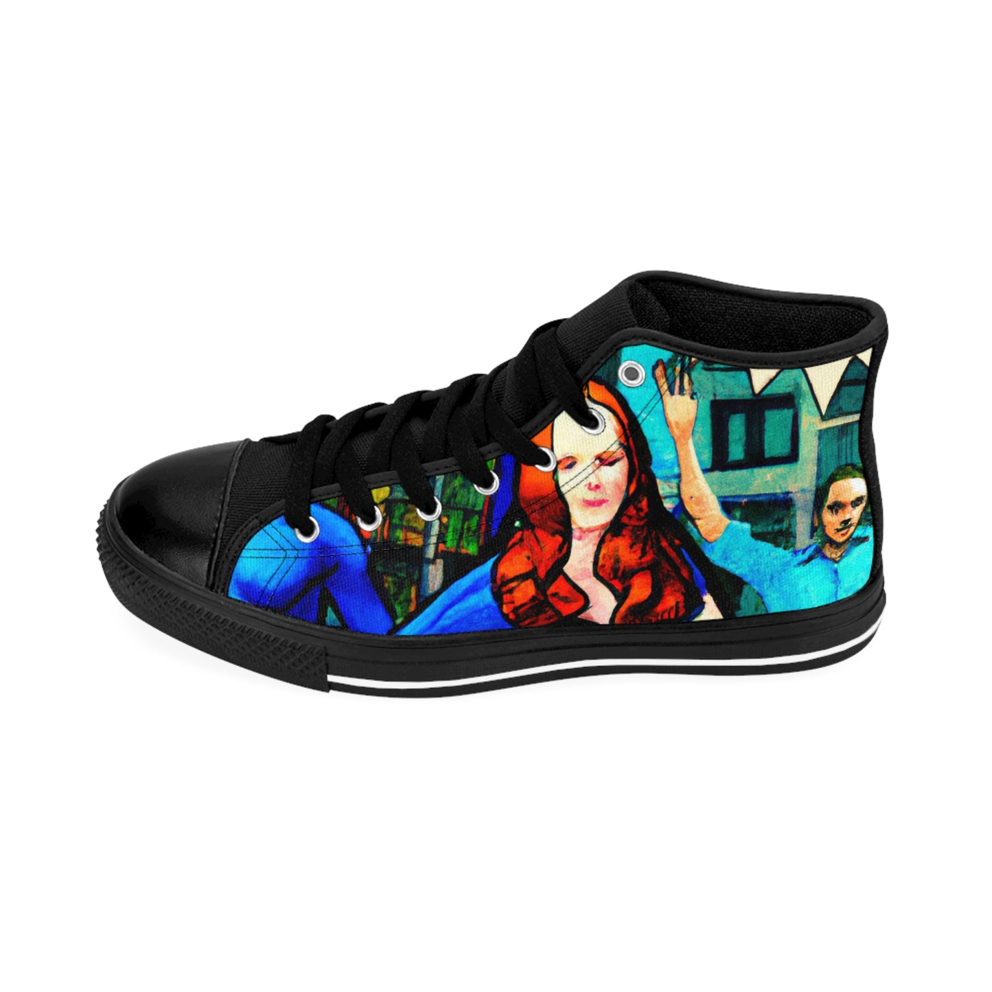 , modern or old-fashioned

Garreth de la Croix - Comic Book Hi Tops