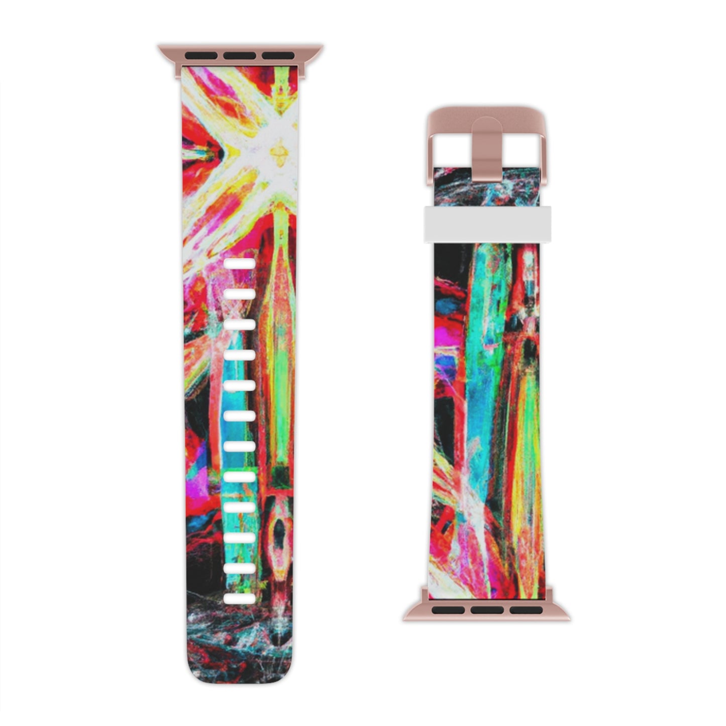 Herman Von Bezet - Trippy Hippy Boho Psychedelic Apple Wrist Watch Band