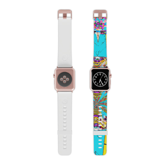 Henrietta Dubois - Trippy Hippy Boho Psychedelic Apple Wrist Watch Band