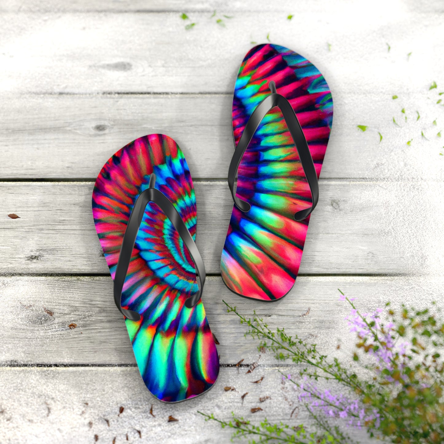 Hodgins Shoemakers - Psychedelic Trippy Flip Flop Beach Sandals