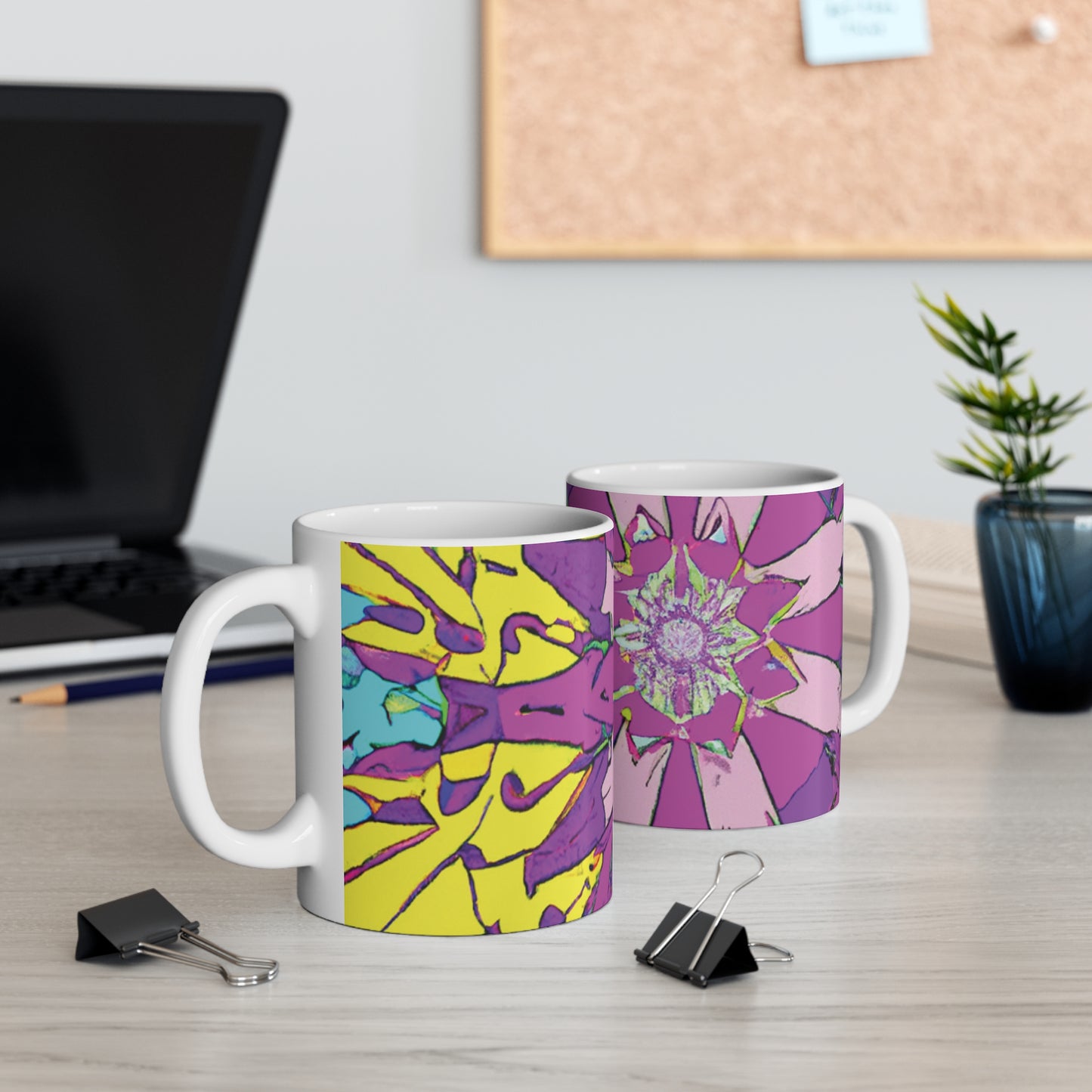 Carlton's Coffee - Psychedelic Coffee Cup Mug 11 Ounce