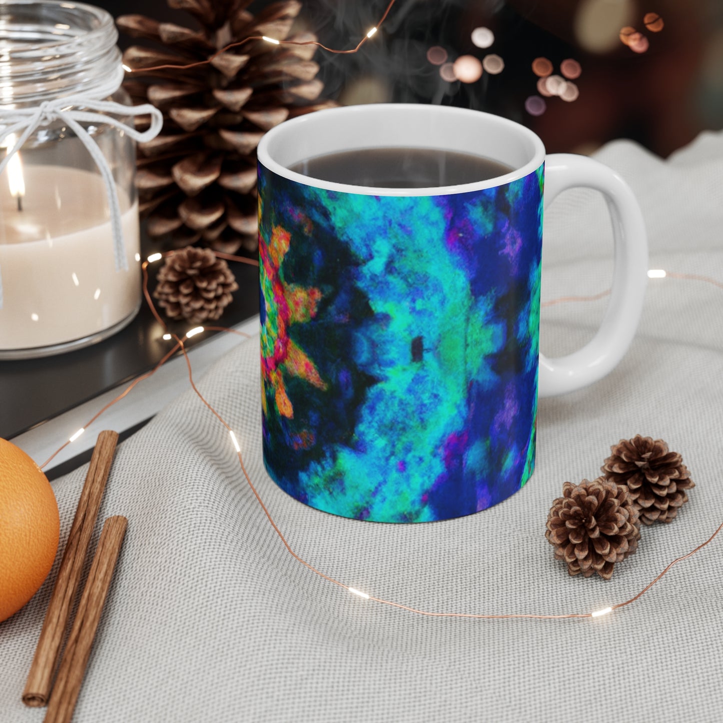 Sandy's Special Blend Coffee Roasters - Psychedelic Coffee Cup Mug 11 Ounce