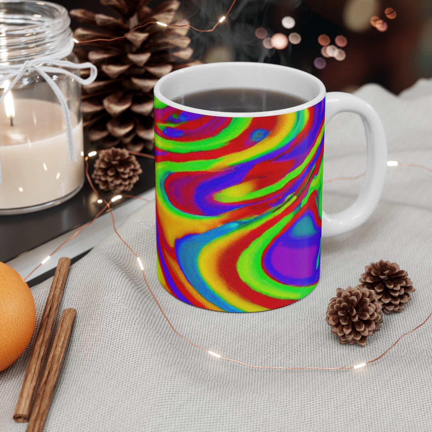 Merrill's Fine Roastings - Psychedelic Coffee Cup Mug 11 Ounce