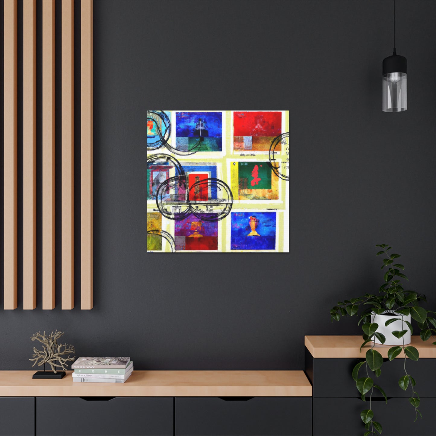 "Global Wonders of Nature" - Postage Stamp Collector Canvas Wall Art