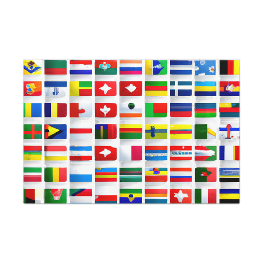 Edward Levett, Flagmaker of the 19th Century - Flags Of The World Canvas Wall Art