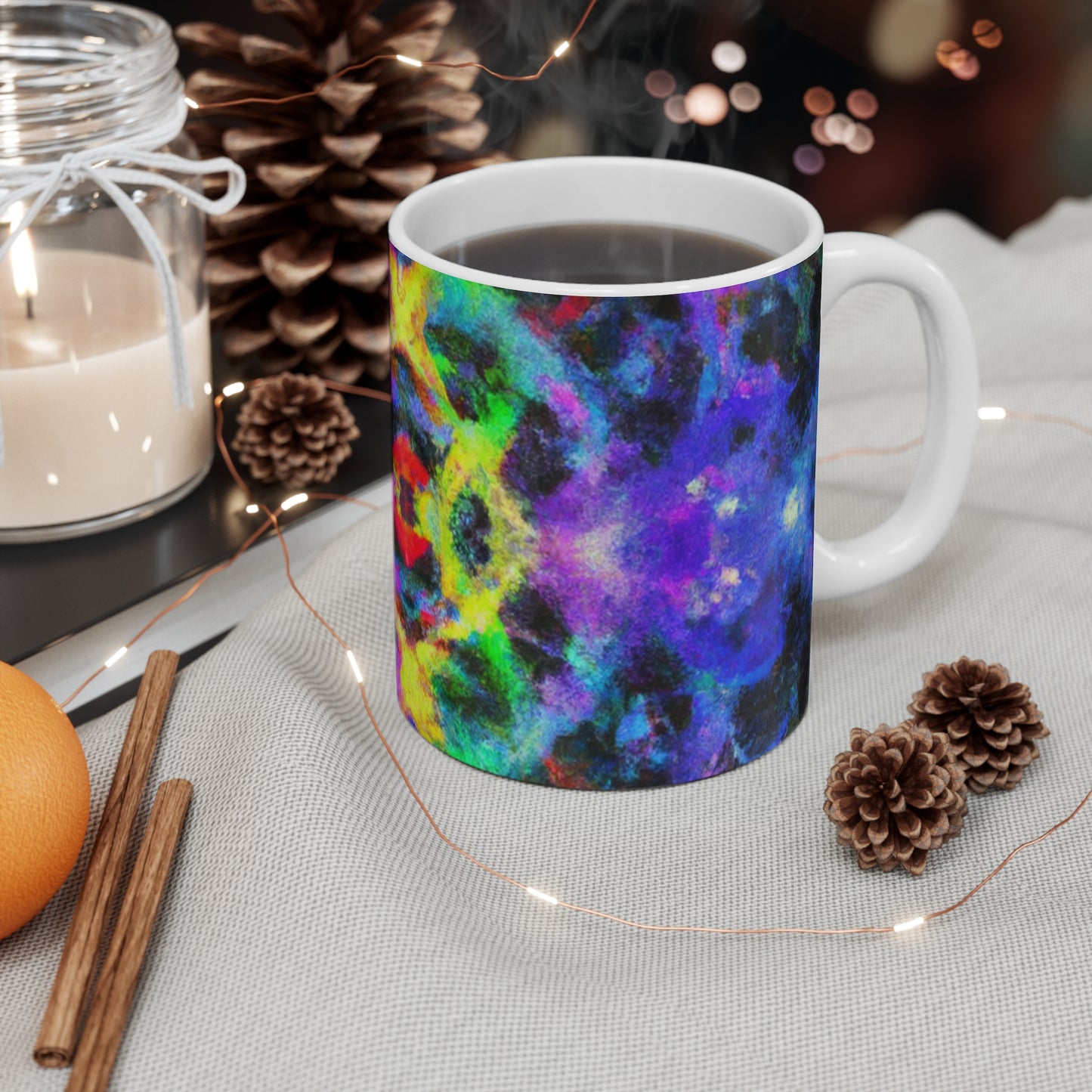 Maybelle's Morning Blend Coffee - Psychedelic Coffee Cup Mug 11 Ounce