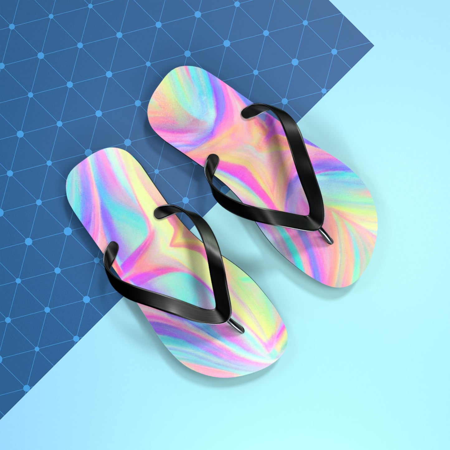 Lavinia Grieveson, Shoemistress - Psychedelic Trippy Flip Flop Beach Sandals