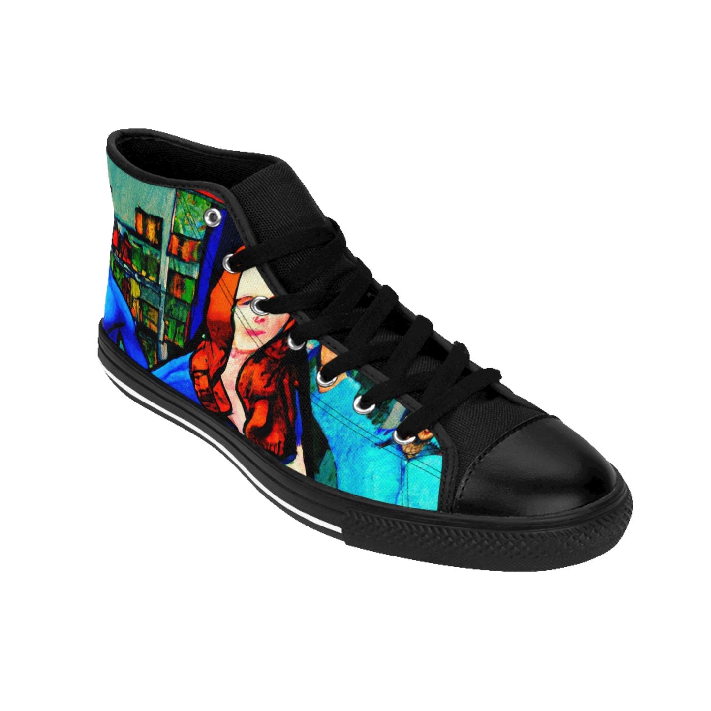 , modern or old-fashioned

Garreth de la Croix - Comic Book Hi Tops