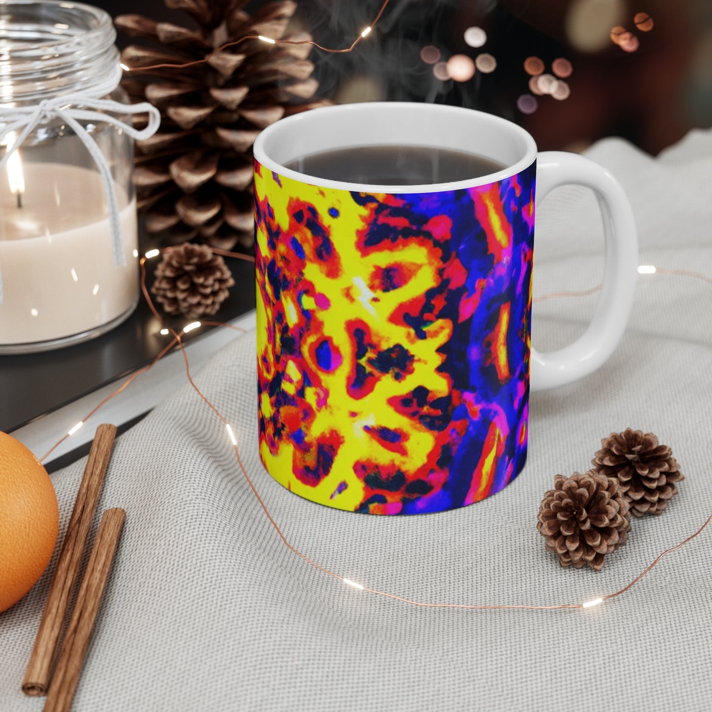 Coffeeline by Cuppycakes - Psychedelic Coffee Cup Mug 11 Ounce